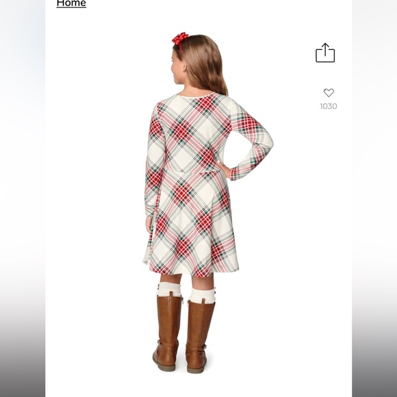 Plaid Skater Dress NWT Size XL 14 - Picture 3 of 4